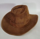 Vtg Resistol Brown Suede Leather Western Cowboy Rancher USA Made Hat Sz 7 1/2 — photo 4