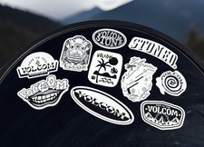 Volcom Stickers Lot Of 10 B W Skate Surf Snow Mountain Decal