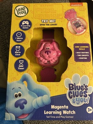 Nickelodeon Blues Clues Magenta Learning Watch By Leap Frog NEW