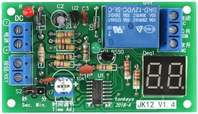 DC 12V Zeitrelais Ausschaltverzögerung mit LED Display Countdown Timer Modul