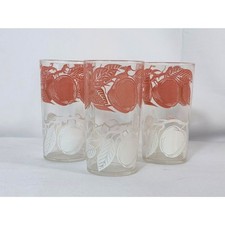 Vintage Swanky Swig Juice Glass Pink White Ap...