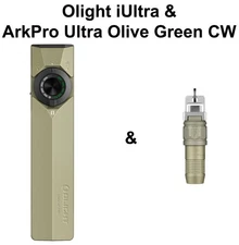 Olight ArkPro Ultra Class 3R Olive Green CW & iUltra Olive Green Flashlights