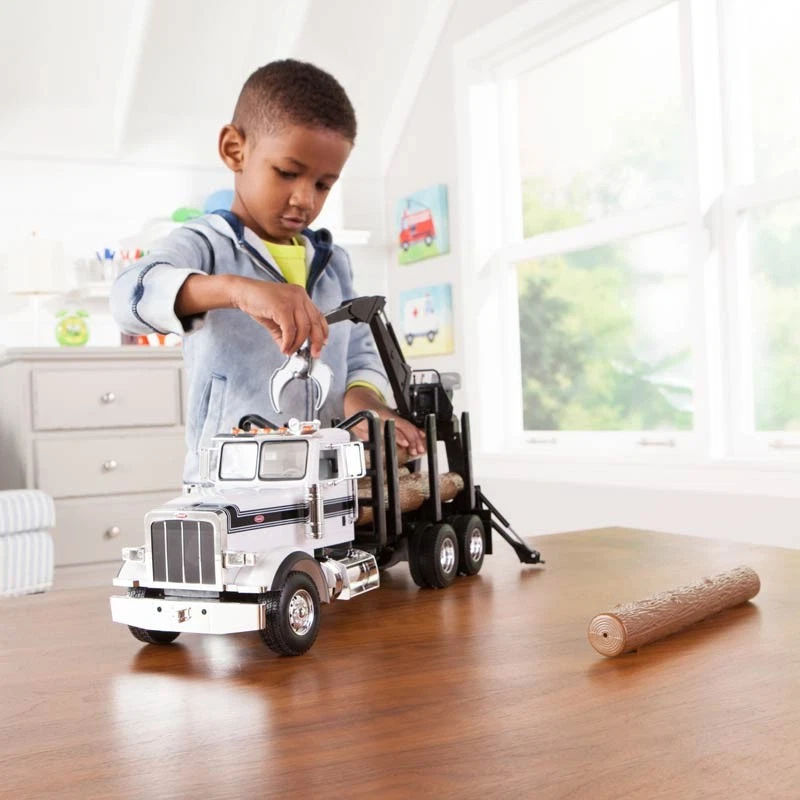 ERTL 1/16 Big Farm Peterbilt Model 367 Log Truck with Pup Trailer and Logs 46720 - Image 4 of 4