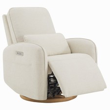 CHITA Power Nursery Glider Recliner Rocking Chair with Comfortable Lumbar Pillow