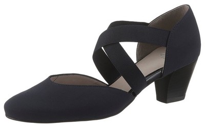 Ara  Spangenpumps mit elastischen Riemchen , Gr. 5 (38)  , dunkelblau