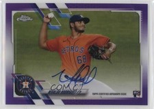 2021 Topps Chrome Rookie Purple Refractor 96/250 Nivaldo Rodriguez Auto 13rv