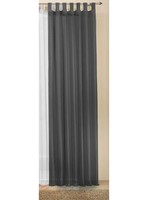Schlaufenschal Voile, Transparent, 245X140, Schwarz
