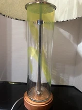 RARE Blenko Lemon Swirl Lamp