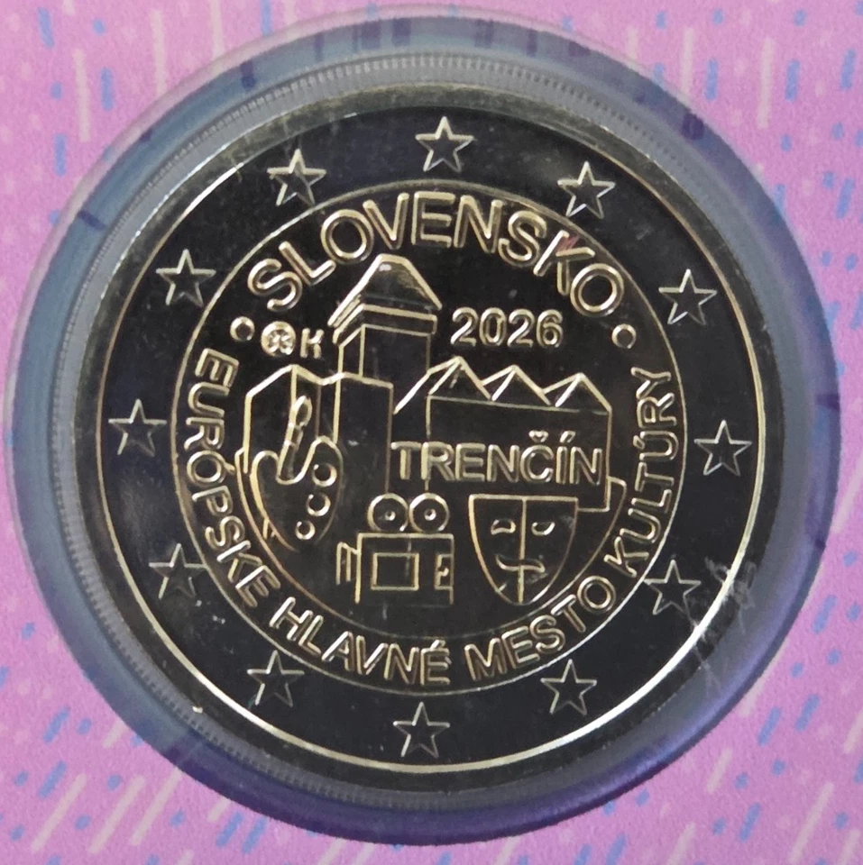 ~  2 Euro Trencin 2026 Stgl. Slowakei Coincard - Bild 3 von 3