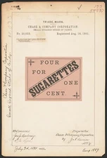 Chase Company Corporation Sugarettes brand Small Sugared Sticks Candy