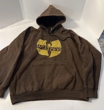 Wu-Tang Brown With Yellow Logo Pullover Hoodie XL