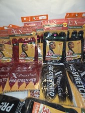 X-Pression Pre-Stretched Braiding Hair Lot 8 Packs 38" 50" 58" 72" Red Black
