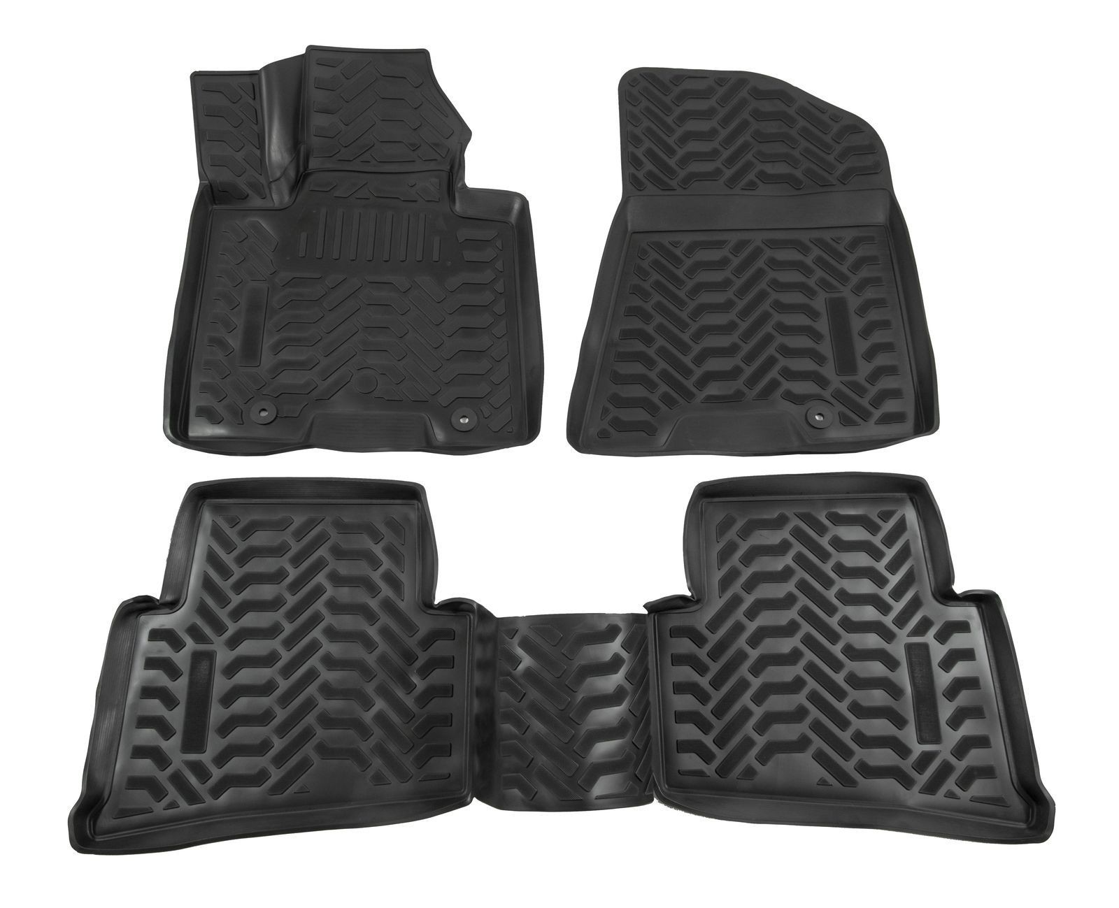Tapis de sol caoutchouc 3D pour Hyundai Tucson 2015-2020 sur mesure noir