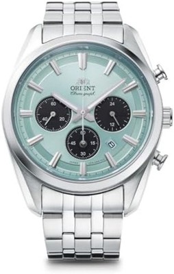 Orient Contemporary RN-TX0304L Panda Sky Blue Solar Analog Chronograph Men Watch