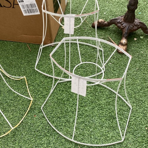 Job Lot Bundle Of Lamp Shade Wire Frames Reupholstering Refurbishing x7 Various - Picture 15 of 20