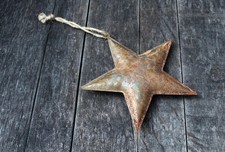 Shabby Stern Rost 15cm Weihnachtsdeko Nostalgie Christbaumschmuck Gartendeko