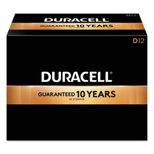 Duracell PGD MN1300 Coppertop Battery, Alkaline, D Size Pack of 12 