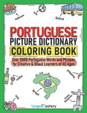 Portuguese Picture Dictionary Coloring Book: ...