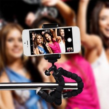 (Black) Flexible Sponge Octopus Mini Tripod 0.5kg Load Capacity