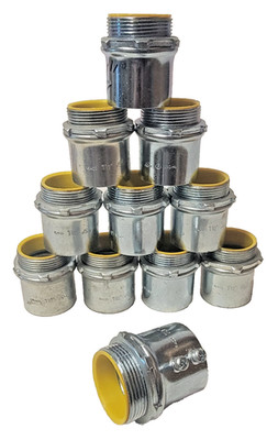 RACO (Lot of 11) 1-1/2'' EMT Set Screw Connectors Steel Conduit Fittings
