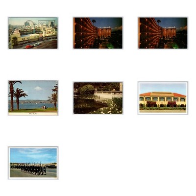 Lot of 7 Vintage San Diego Postcards California Park Naval Training Center Eye