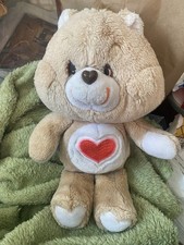 Vintage 1980s Care Bears Tenderheart Bear Plush Toy 13 Inches Tall