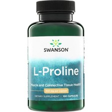 L-Proline 500mg, 100 Capsules Swanson Health Products