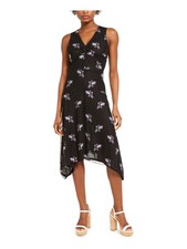MICHAEL MICHAEL KORS Womens Black Sleeveless Fit + Flare Dress XS