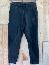 Nike Tech Fleece Joggers Youth Small Black Tapered Sweatpants Zip Pocket Kids