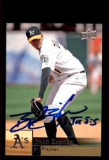 Signed Baseball Card Auto Brad Ziegler 2009 Upper Deck #278 Oakland Athletics
