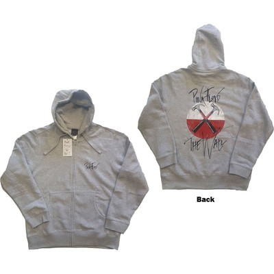 Pink Floyd Kapuzenpullover mit Reißverschluss: The Wall Faded Hammers Logo OFFICIAL NEU 