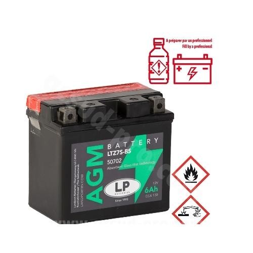 Batterie YTZ7S 12V technologie AGM étanche à haute capacité de démarrage