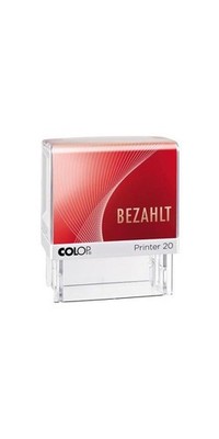 COLOP Textstempel   Printer 20 38 x 14 mm (B x H) BEZAHLT rot