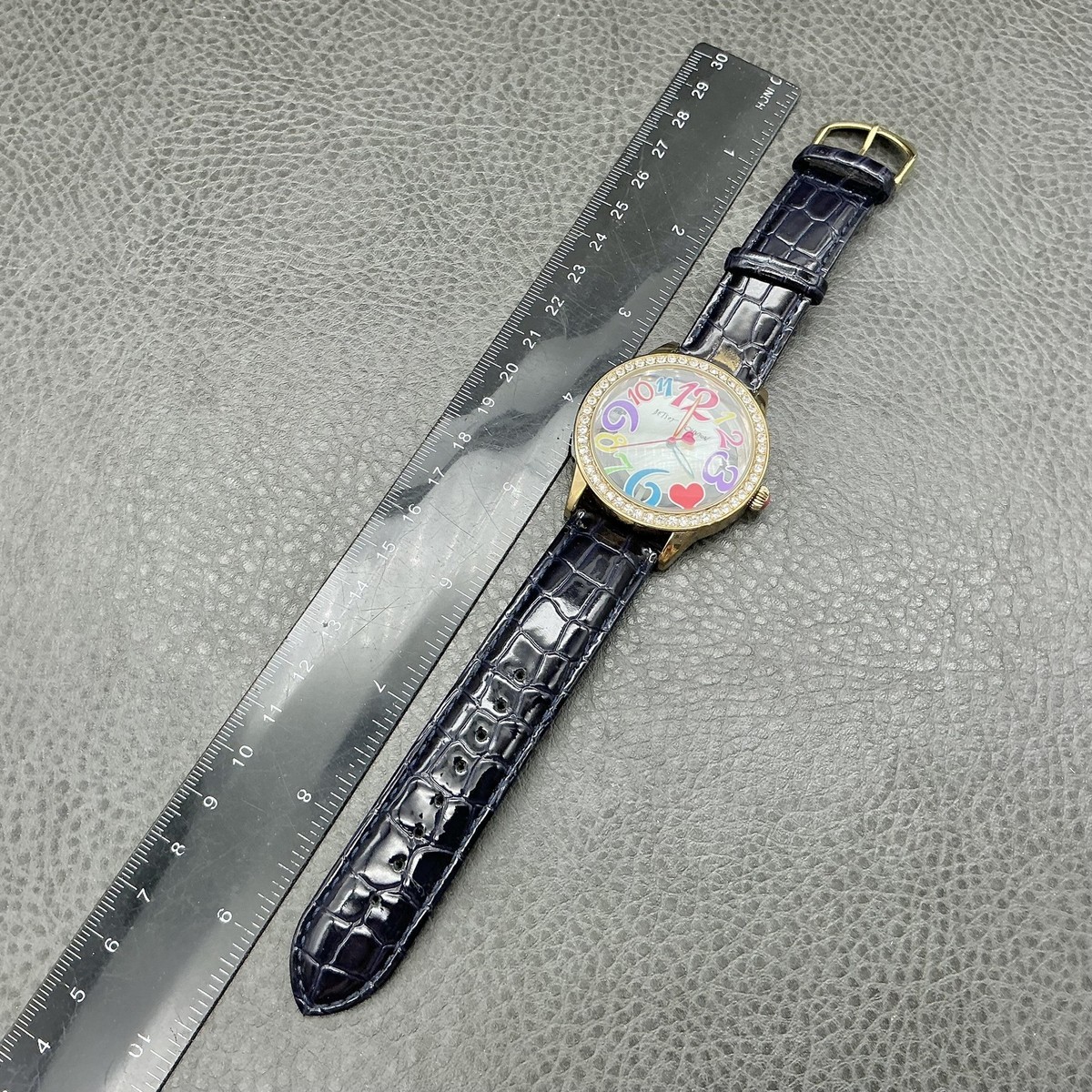 2 Betsey Johnson Women\'s Watches Black Zebra &‎ Pink Patent Leather BETSEY JOHNSON Gold Hearts Crystal | Mercari main image 2