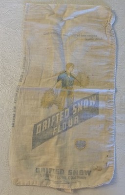 vintage 1920s 1940s cotton Drifted Snow Flour