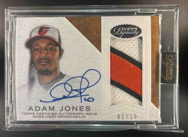 2016 Topps Dynasty Adam Jones Auto Patches 1/10 #AP-AJ6 Baltimore Orioles