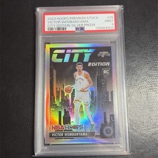 2023-24 Panini Nba Hoops City Edition Victor Wembanyama Silver Prizm (RC) PSA 9