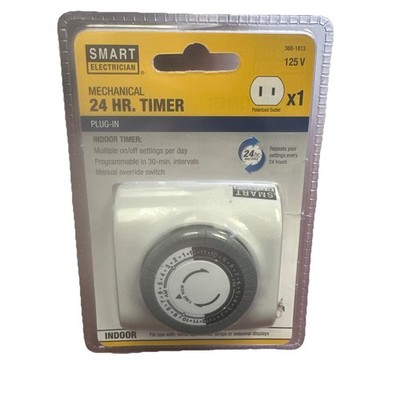 Smart Electrician 24 Hr Mechanical Timer Plug In Indoor #368-1813 New In Box