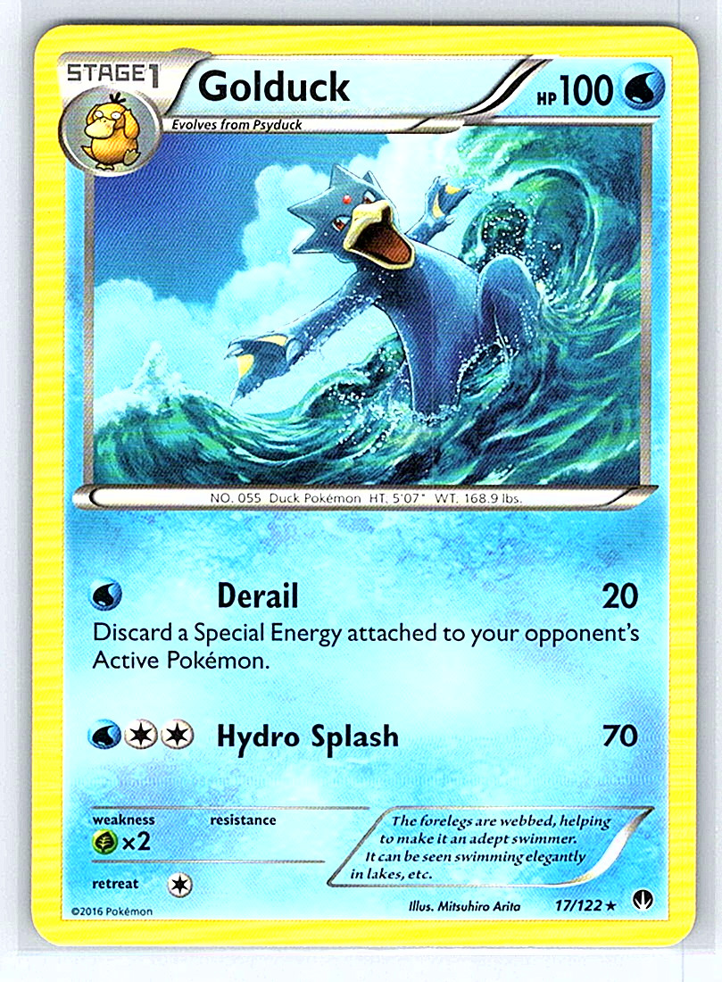 Golduck 17/122 Breakpoint NM or LP Pokemon Card