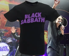 Rock Metal Tee Black Sabbath T Shirt Ozzy Tee Wavy Limited edition Premium Logo