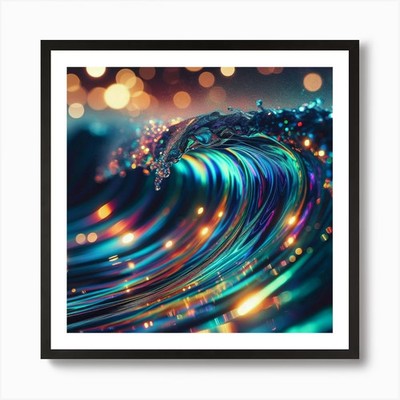 Ozeanwelle 1 Kunstdruck gerahmt Wandbild Poster Leinwanddruck Bild