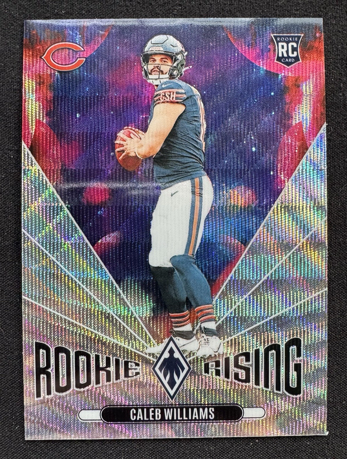 2024 Panini Phoenix Caleb Williams Silver Wave Rookie Rising #RR-CWS