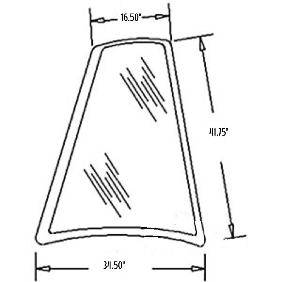 Cuarto trasero de vidrio de cabina - mano derecha se adapta a estuche 580M 580L 580 Super L 580 Super M Foto 2 de 4