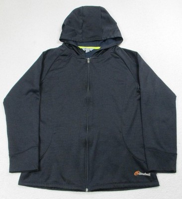 Cloudveil Hoodie Mens 2XL Black Full Zip Fleece Logo Sweatshirt 362361 Jacket