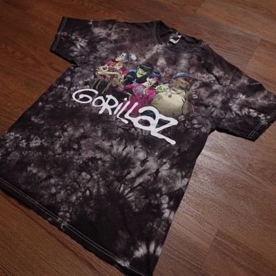 Vintage Y2K Gorillaz Tie Dye Band T Shirt Sz M FOTL