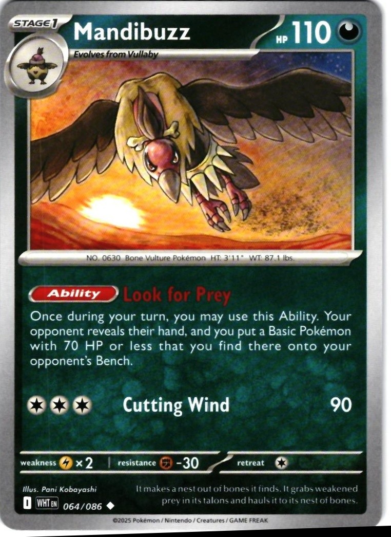 Mandibuzz Uncommon SV: White Flare 064/086 NM