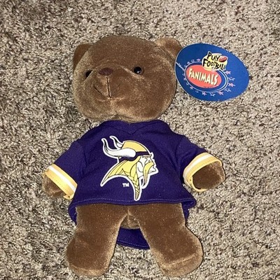 MINNESOTA VIKINGS PLUSH 8  TEDDY BEAR STUFFED ANIMAL NFL GOOD STUFF NWT