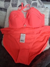 WOMENS new GEORGE BIKINI SET TOP 34 b-c  18 BOTTOMS NEW BNWT