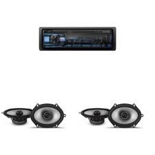 Alpine UTE-73BT Mech-less Digital Bluetooth Media Receiver with 2 Pairs Alpin...