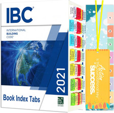 Book Tabs for the International Building Code 2021, 52 Color-Coded Tabs for the